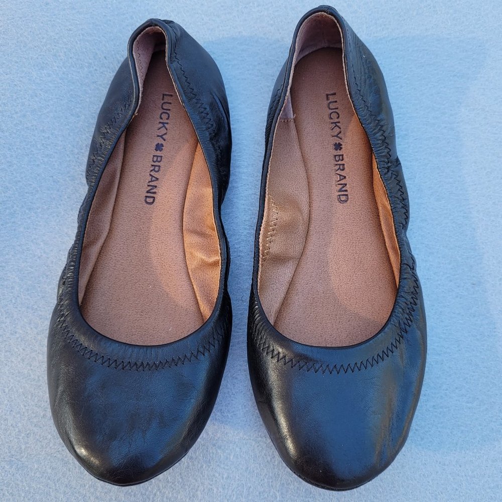 Lucky Brand Women's Emmie Ballet Flat size 6.5M 36.5 black women NEW